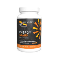 RS Labs Energy Spark Ubiquinol 100 bottle Energy Spark Ubiquinol 100 black label bottle provides the antioxidant form of Coenzyme Q10, a crucial component in the ATP cellular energy production cycle