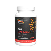 RS Labs Gut Optimizer Colostrum bottle Gut Optimizer Colostrum black label bottle provides colostrum with 30% immunoglobulins, the secret peptide complex developed by mother nature critical to microbiome health